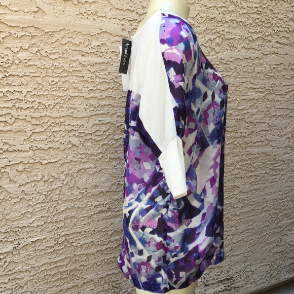 Lumiere Abstract Print Top - Picture 3 of 4